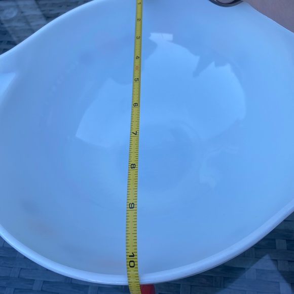 VINTAGE LARGE Pyrex Town and Country Brown HEX Cinderella Mixing Bowl #444 - Picture 8 of 9